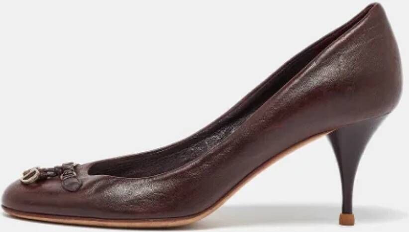 Dior Vintage Pre-owned Leather heels Brown Dames