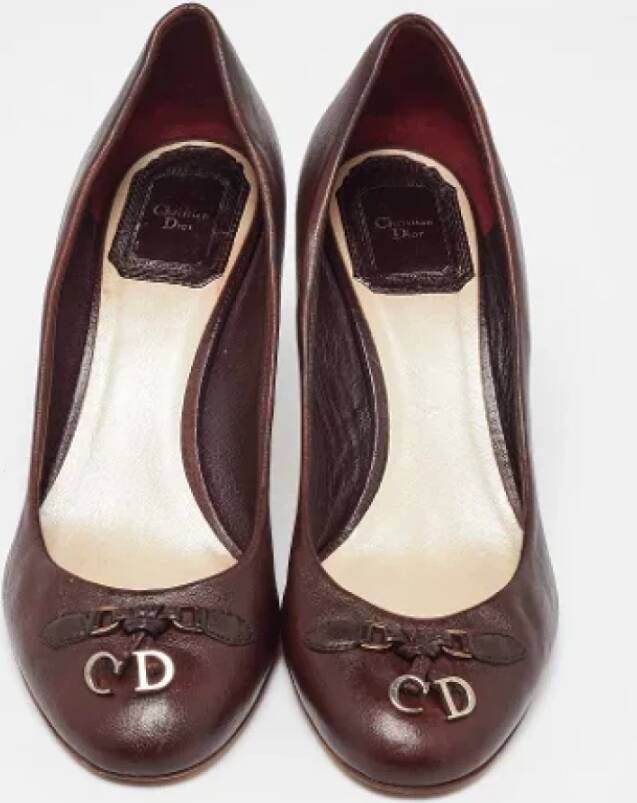 Dior Vintage Pre-owned Leather heels Brown Dames
