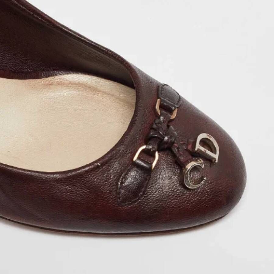 Dior Vintage Pre-owned Leather heels Brown Dames