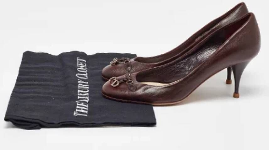 Dior Vintage Pre-owned Leather heels Brown Dames