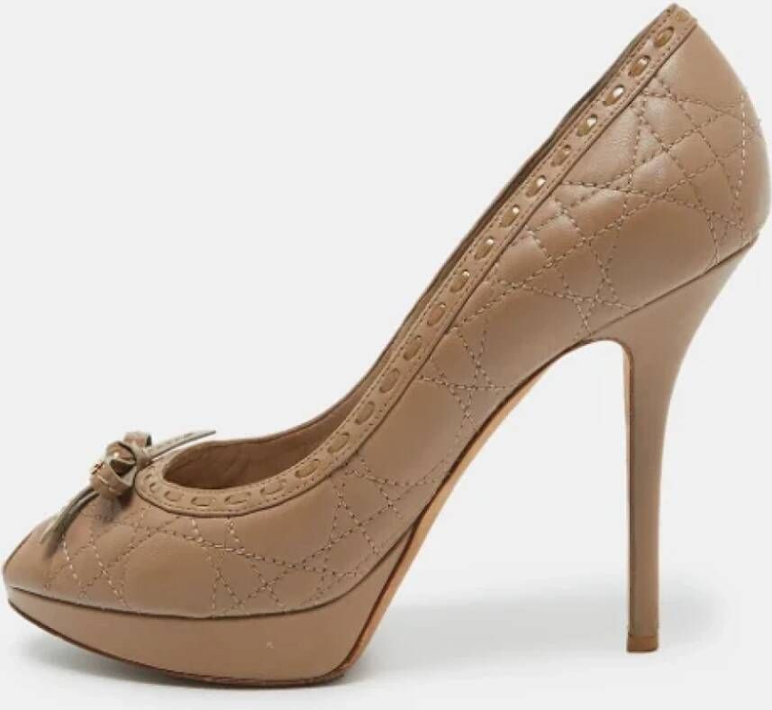 Dior Vintage Pre-owned Leather heels Brown Dames