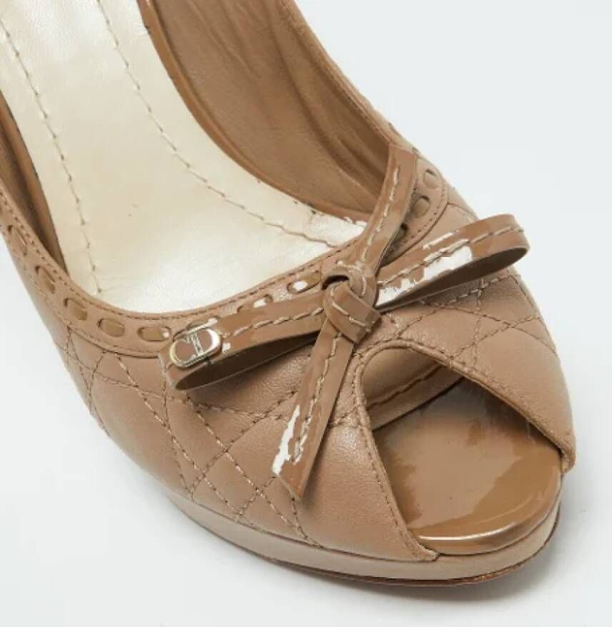 Dior Vintage Pre-owned Leather heels Brown Dames