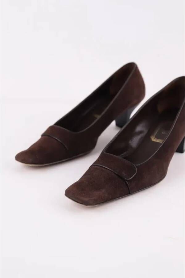 Dior Vintage Pre-owned Leather heels Brown Dames