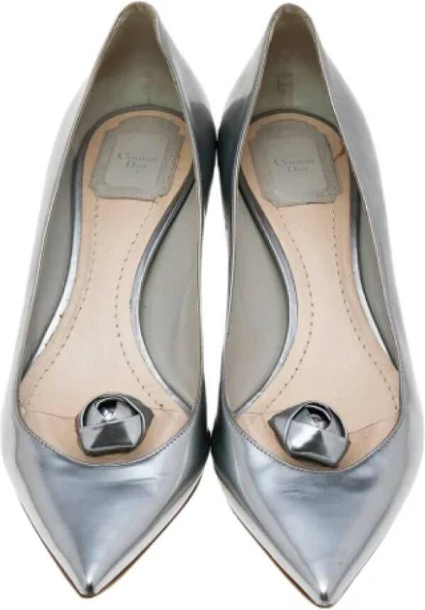 Dior Vintage Pre-owned Leather heels Gray Dames