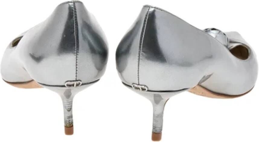 Dior Vintage Pre-owned Leather heels Gray Dames