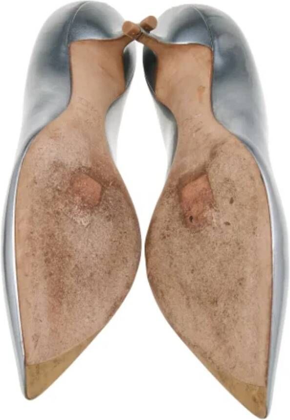 Dior Vintage Pre-owned Leather heels Gray Dames