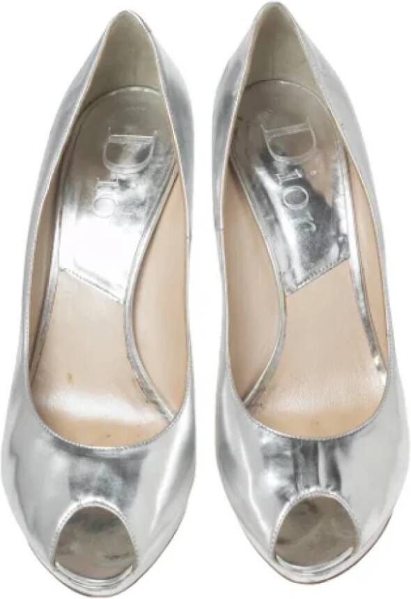 Dior Vintage Pre-owned Leather heels Gray Dames
