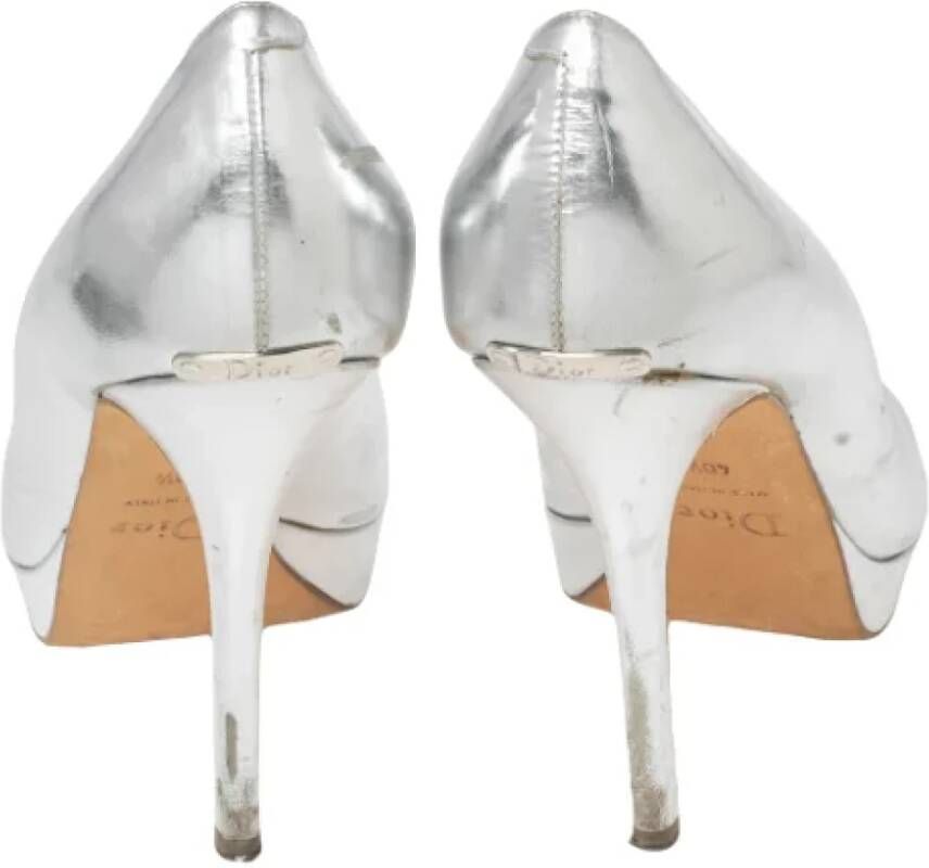 Dior Vintage Pre-owned Leather heels Gray Dames