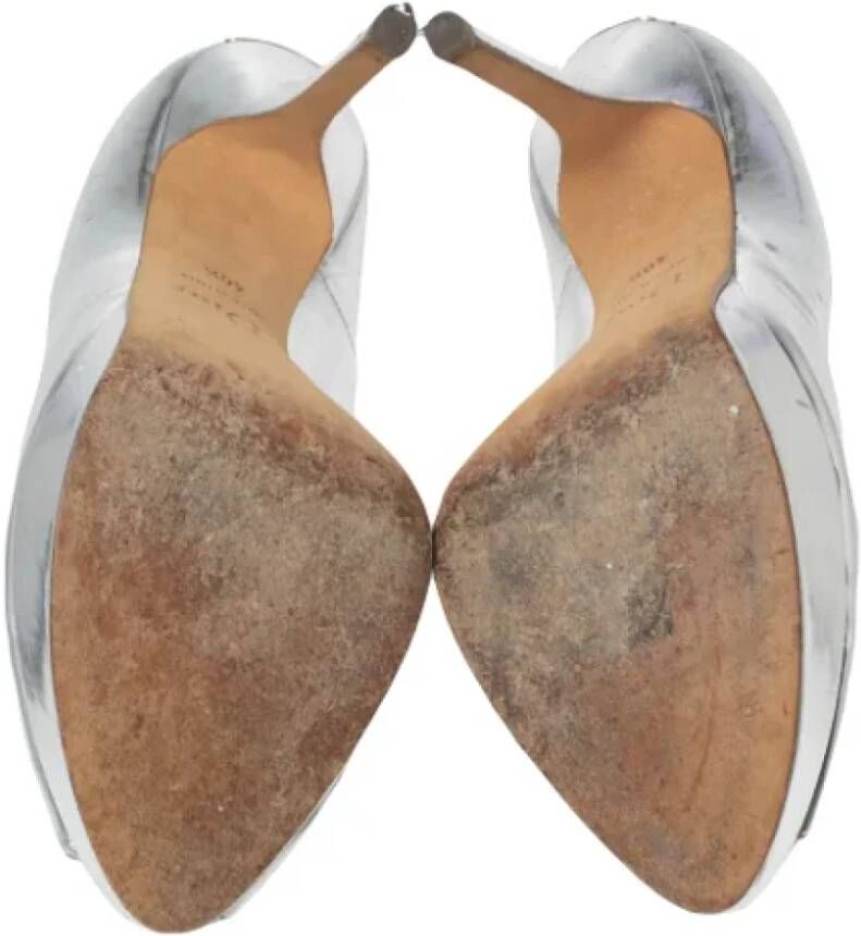 Dior Vintage Pre-owned Leather heels Gray Dames