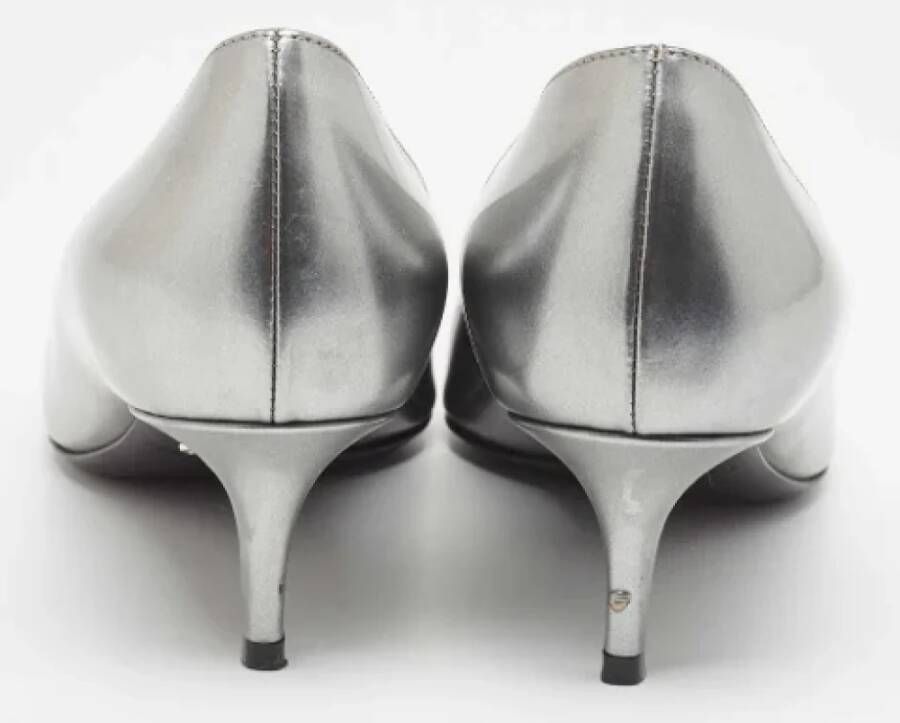 Dior Vintage Pre-owned Leather heels Gray Dames