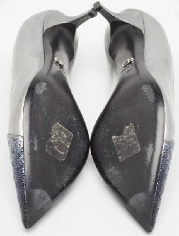 Dior Vintage Pre-owned Leather heels Gray Dames