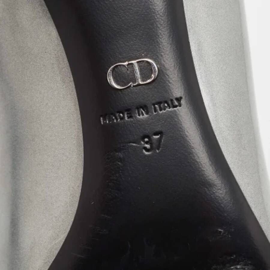 Dior Vintage Pre-owned Leather heels Gray Dames
