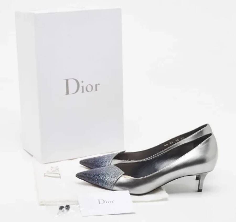Dior Vintage Pre-owned Leather heels Gray Dames