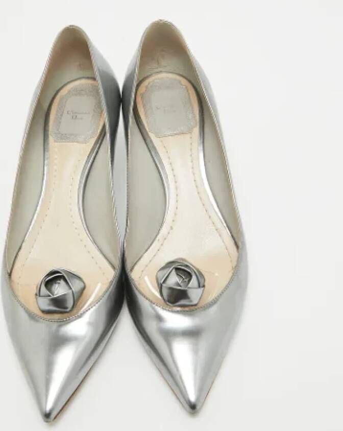 Dior Vintage Pre-owned Leather heels Gray Dames