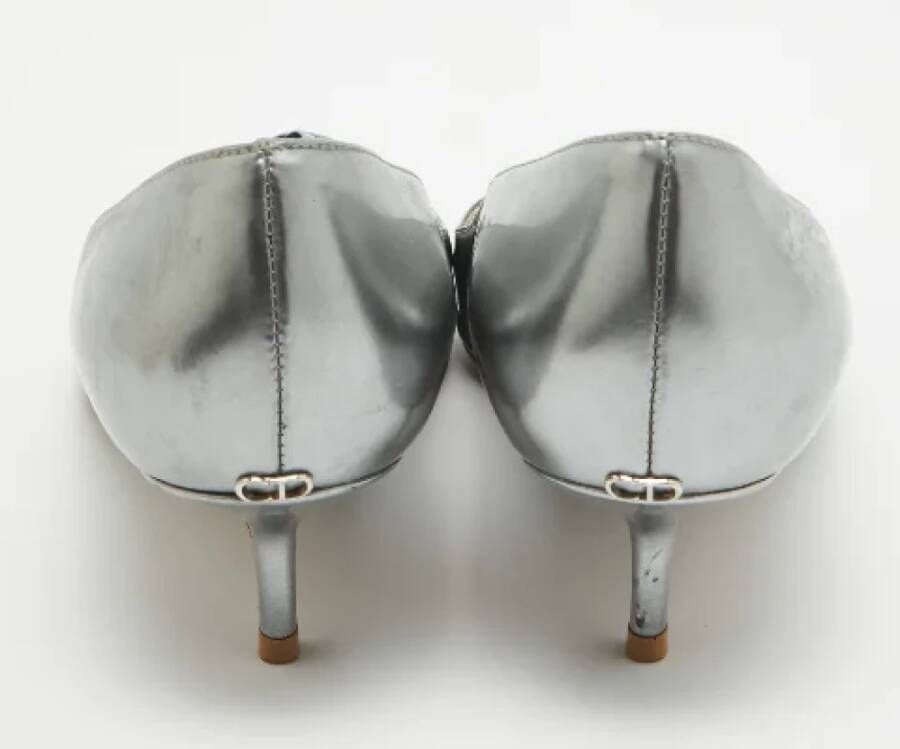 Dior Vintage Pre-owned Leather heels Gray Dames