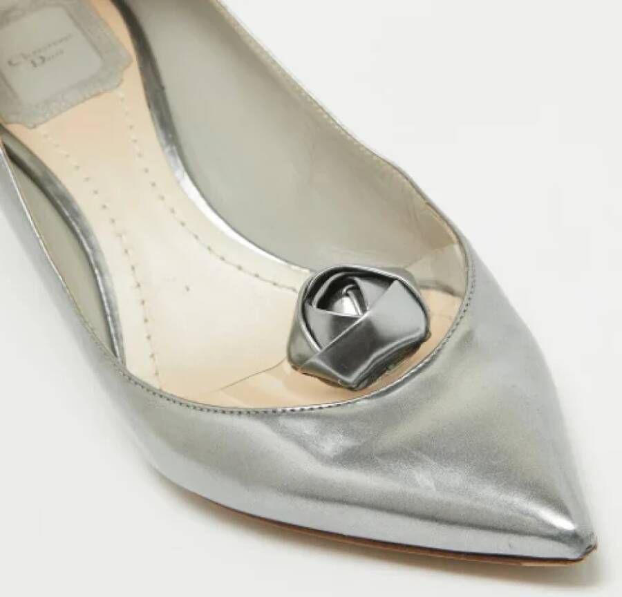 Dior Vintage Pre-owned Leather heels Gray Dames