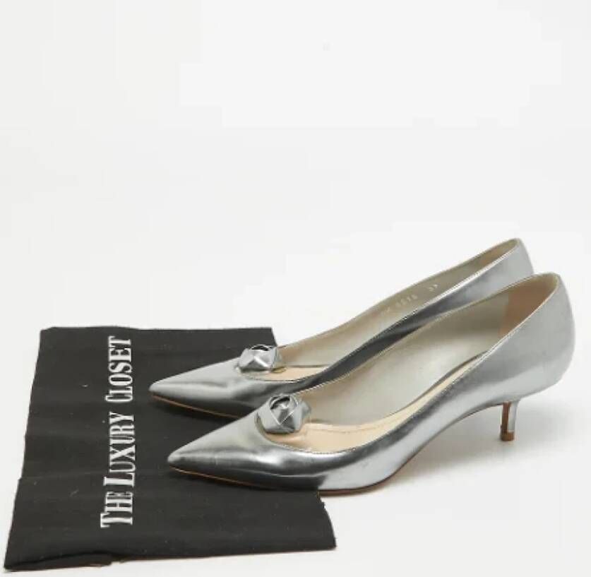 Dior Vintage Pre-owned Leather heels Gray Dames
