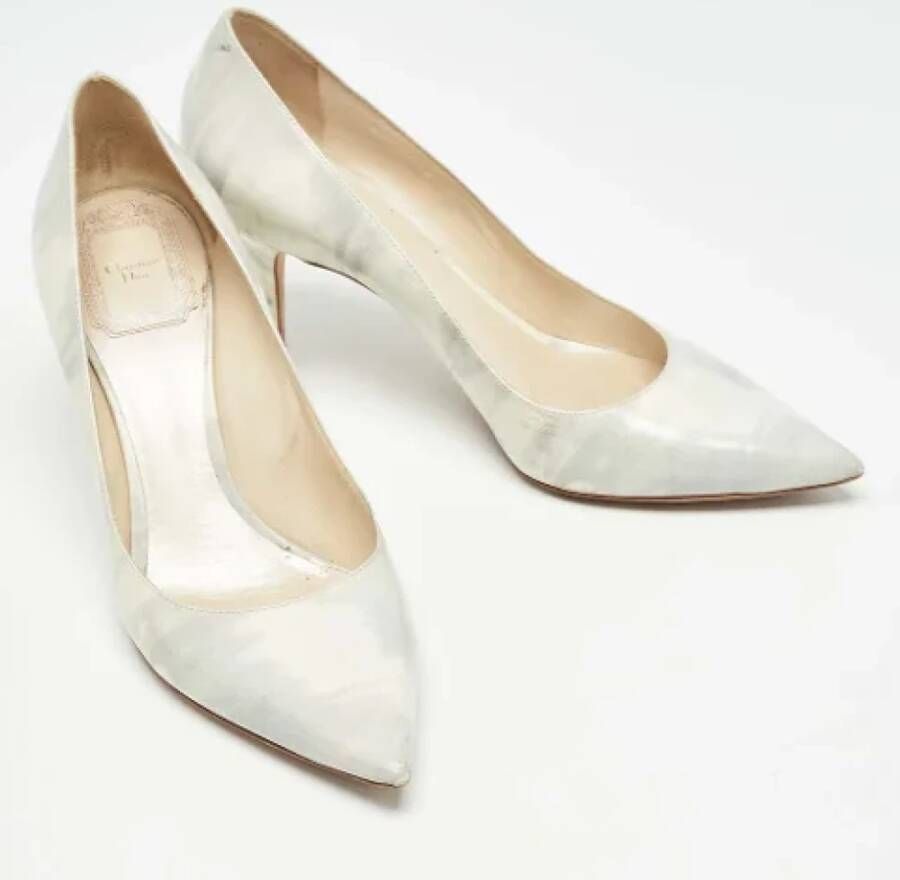 Dior Vintage Pre-owned Leather heels Gray Dames