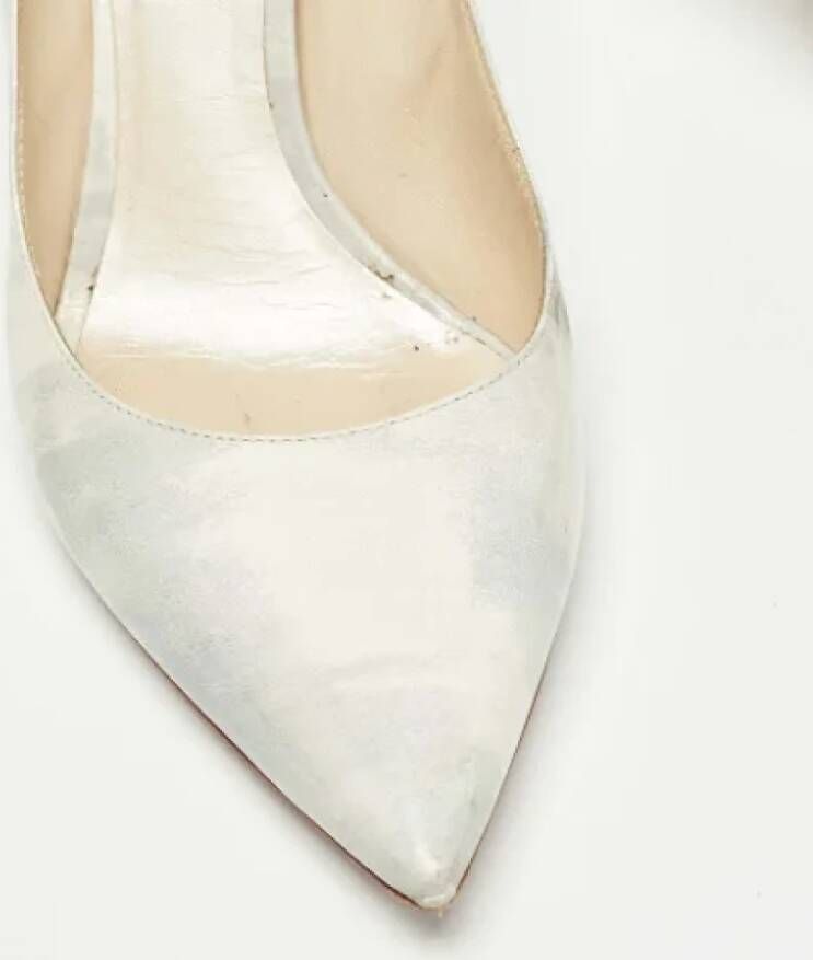 Dior Vintage Pre-owned Leather heels Gray Dames