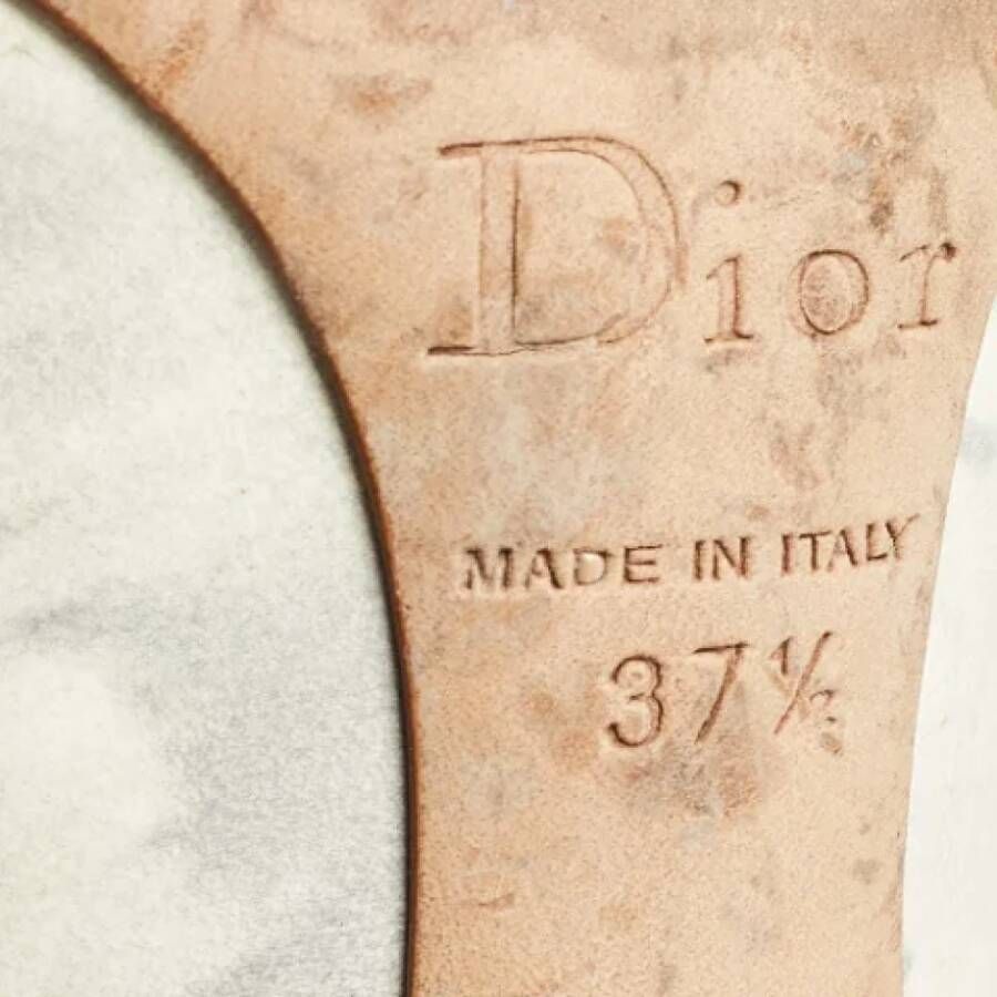 Dior Vintage Pre-owned Leather heels Gray Dames