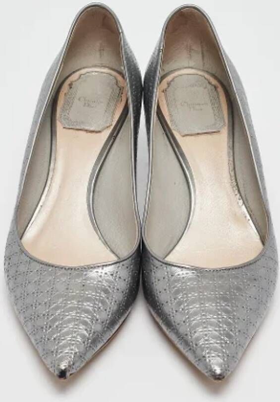 Dior Vintage Pre-owned Leather heels Gray Dames