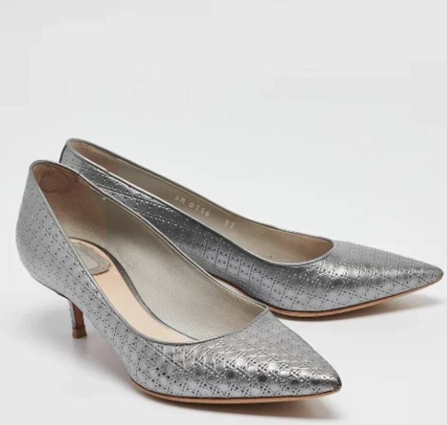 Dior Vintage Pre-owned Leather heels Gray Dames