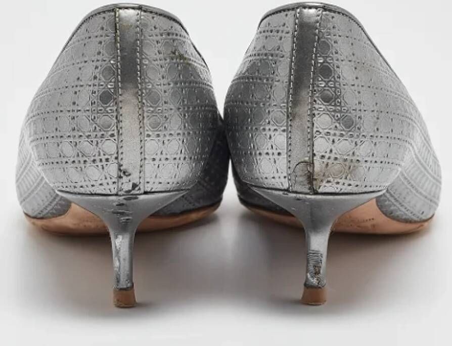 Dior Vintage Pre-owned Leather heels Gray Dames