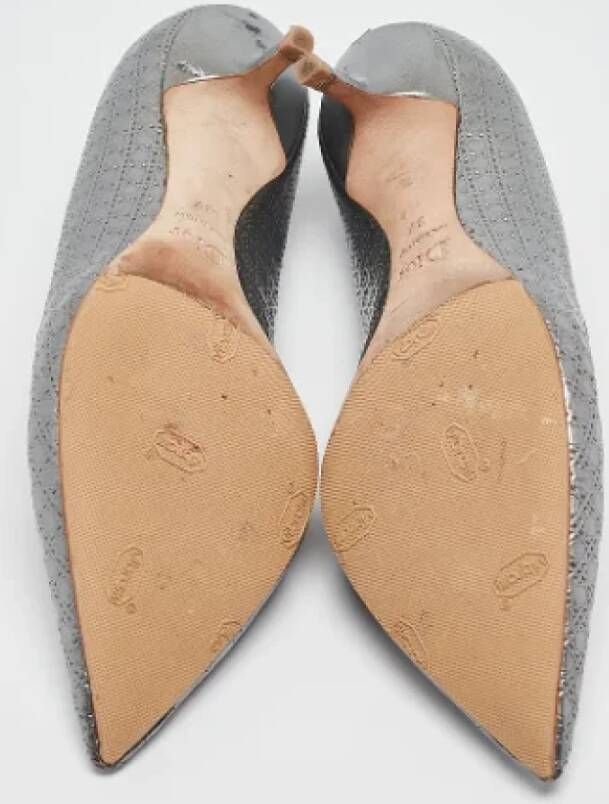 Dior Vintage Pre-owned Leather heels Gray Dames