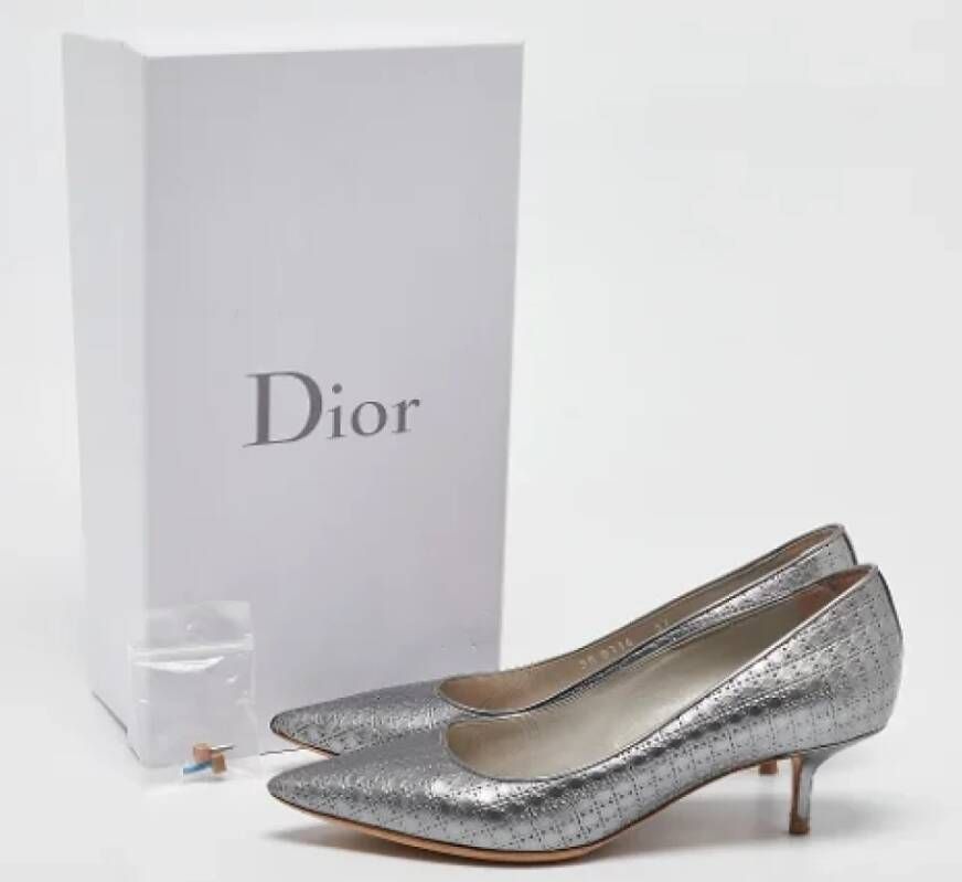 Dior Vintage Pre-owned Leather heels Gray Dames