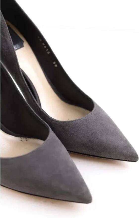 Dior Vintage Pre-owned Leather heels Gray Dames