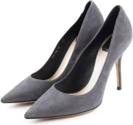 Dior Vintage Pre-owned Leather heels Gray Dames