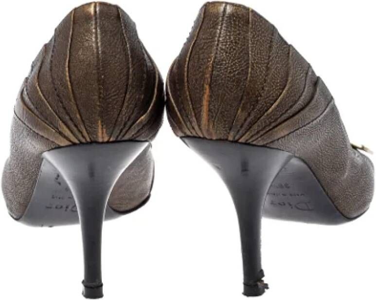 Dior Vintage Pre-owned Leather heels Green Dames