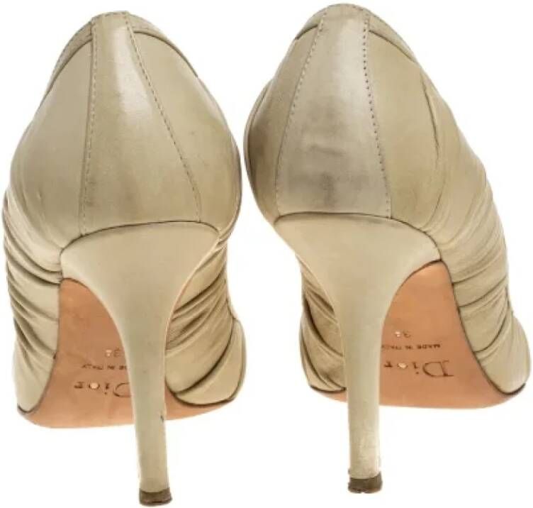Dior Vintage Pre-owned Leather heels Green Dames