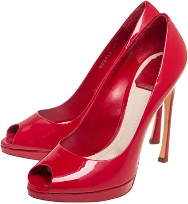 Dior Vintage Pre-owned Leather heels Red Dames