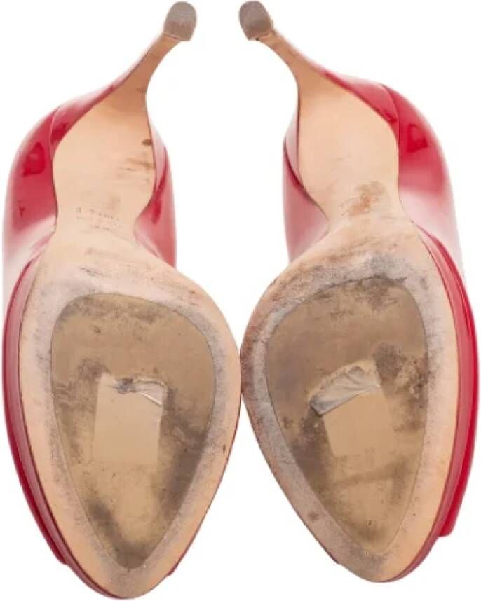 Dior Vintage Pre-owned Leather heels Red Dames