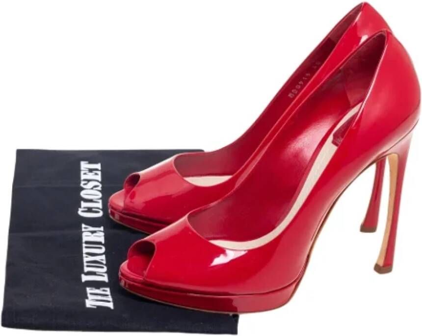 Dior Vintage Pre-owned Leather heels Red Dames