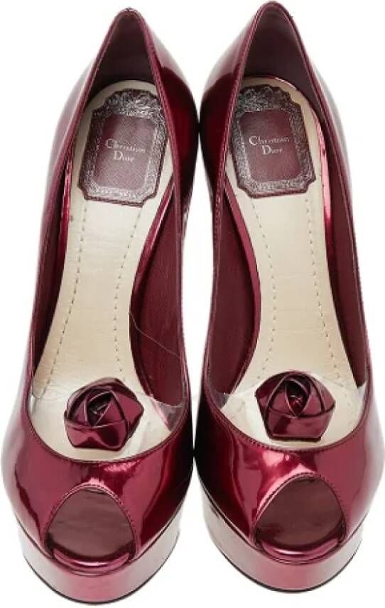 Dior Vintage Pre-owned Leather heels Red Dames