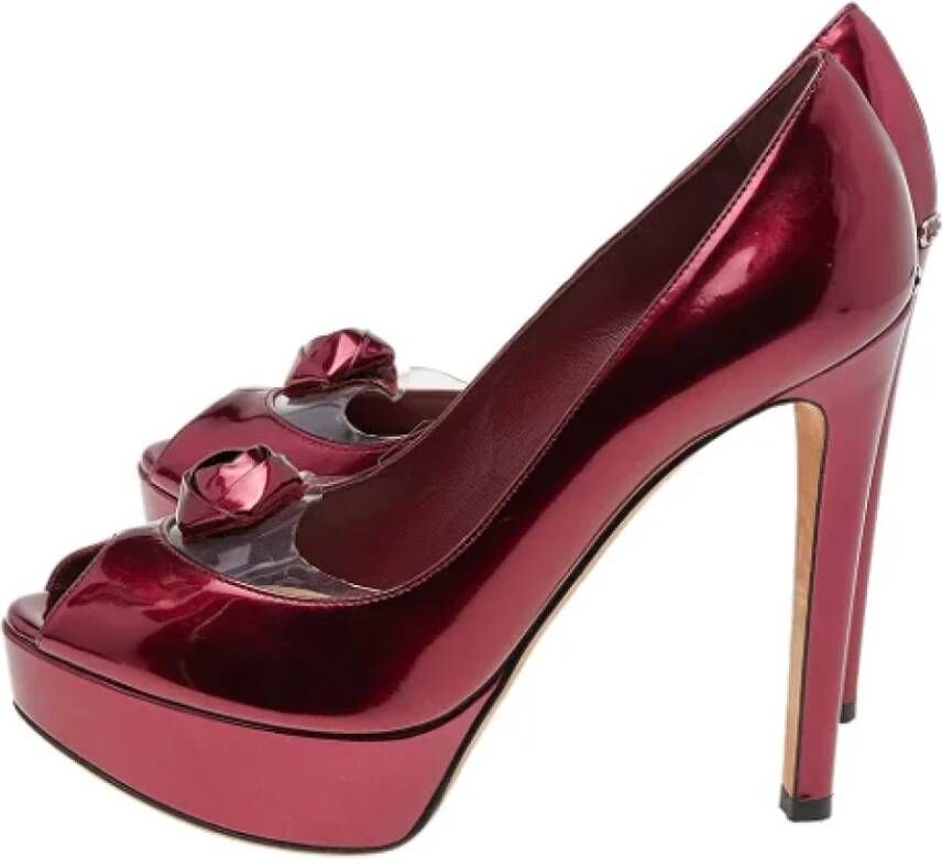 Dior Vintage Pre-owned Leather heels Red Dames