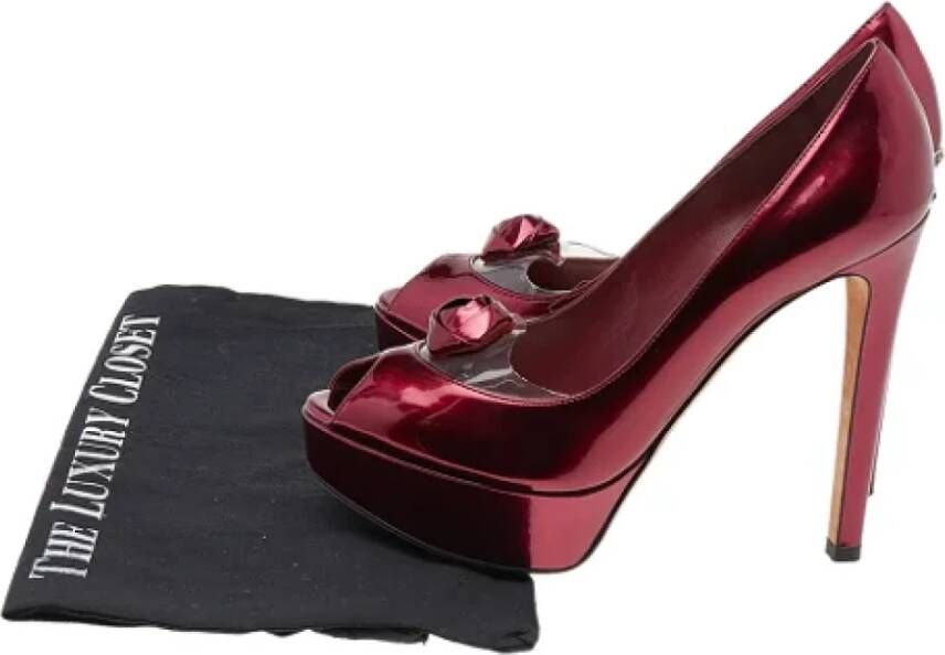 Dior Vintage Pre-owned Leather heels Red Dames