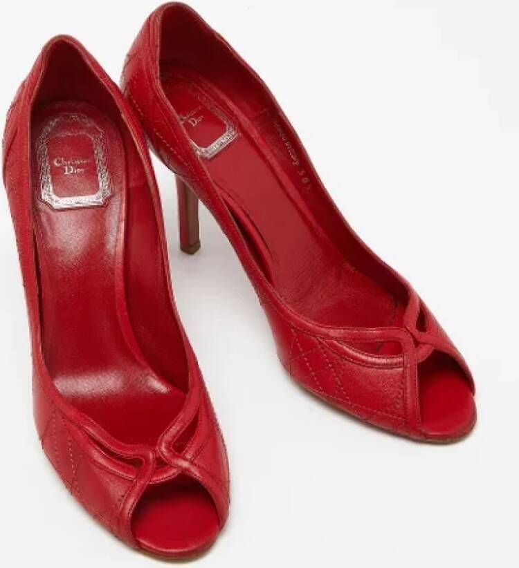 Dior Vintage Pre-owned Leather heels Red Dames