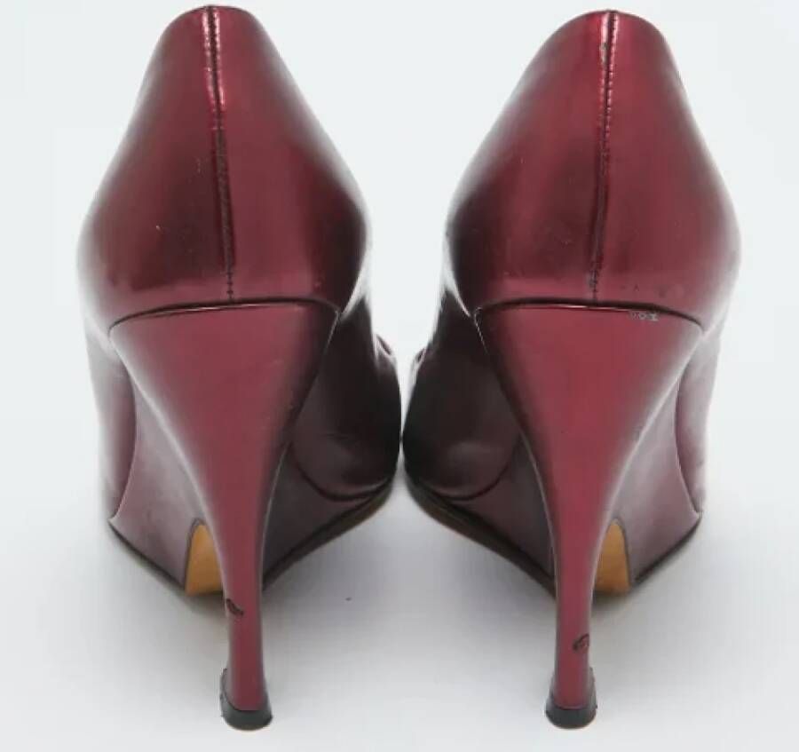 Dior Vintage Pre-owned Leather heels Red Dames