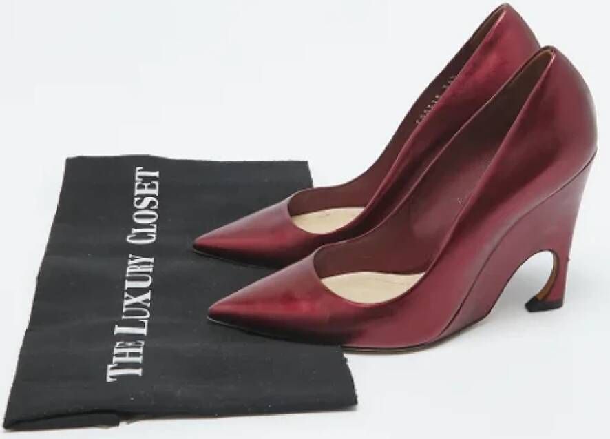 Dior Vintage Pre-owned Leather heels Red Dames