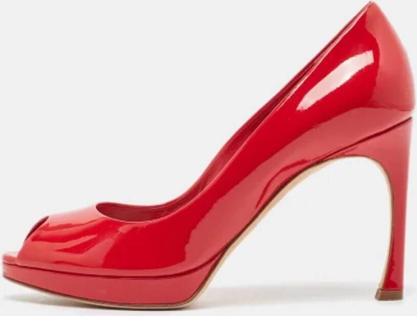 Dior Vintage Pre-owned Leather heels Red Dames