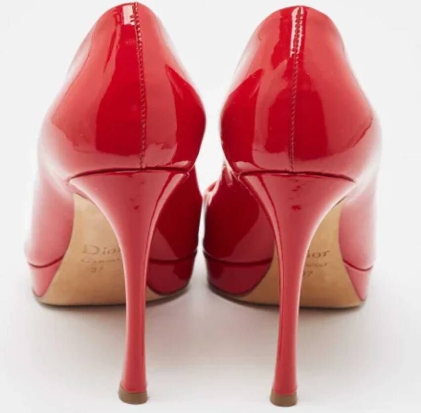 Dior Vintage Pre-owned Leather heels Red Dames
