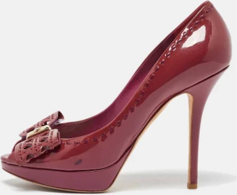 Dior Vintage Pre-owned Leather heels Red Dames