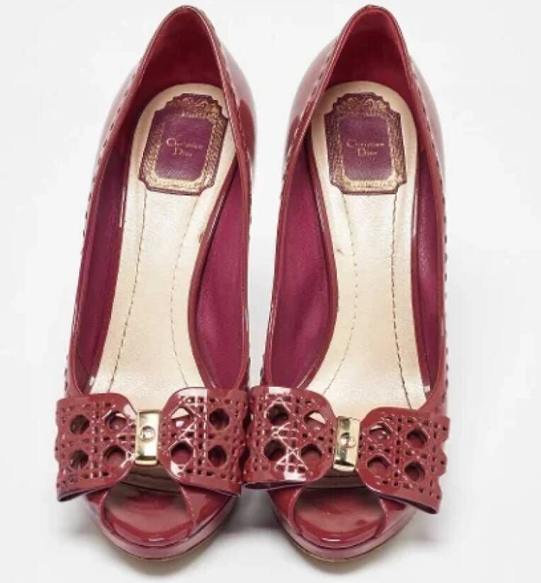 Dior Vintage Pre-owned Leather heels Red Dames