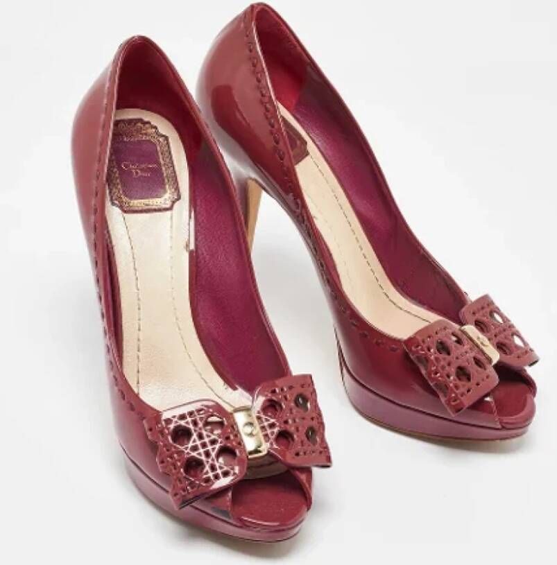 Dior Vintage Pre-owned Leather heels Red Dames