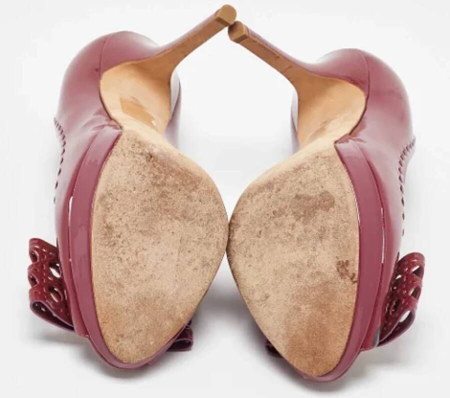 Dior Vintage Pre-owned Leather heels Red Dames