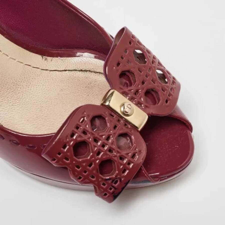 Dior Vintage Pre-owned Leather heels Red Dames