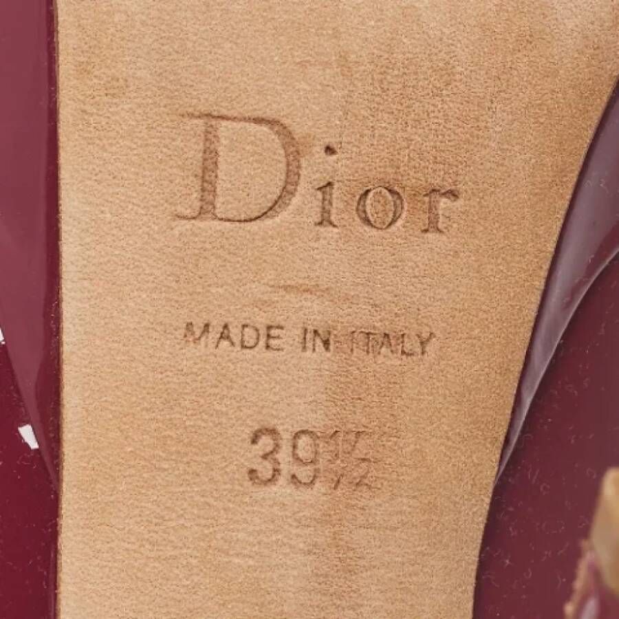 Dior Vintage Pre-owned Leather heels Red Dames